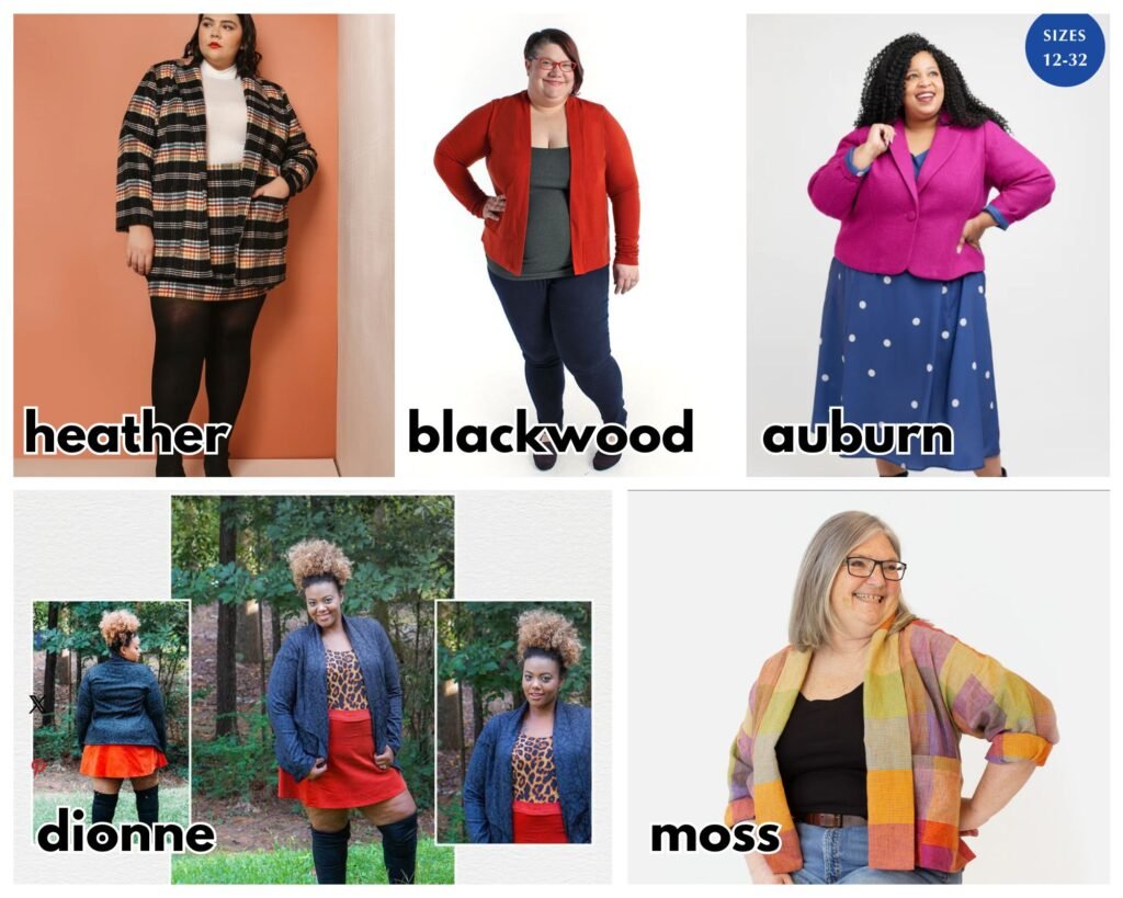 Going back to work in an office a thing so here are plus-size indie sewing patterns that can be used for a beautiful in office work wardrobe. 