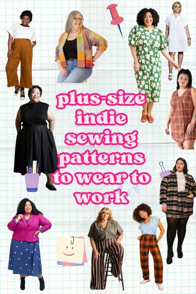 Going back to work in an office a thing so here are plus-size indie sewing patterns that can be used for a beautiful in office work wardrobe. 